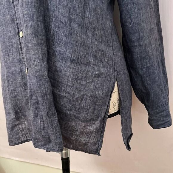 PAPERWHITE 100% LINEN BUTTON DOWN SHIRT SIZE 6 - Picture 9 of 9